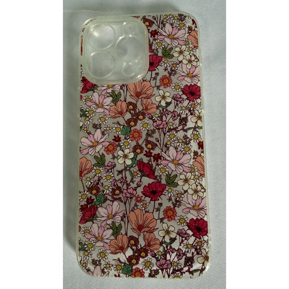 Plastic Multi Colored Floral Phone Case for iPhone 13 14 15 16 Pro Max